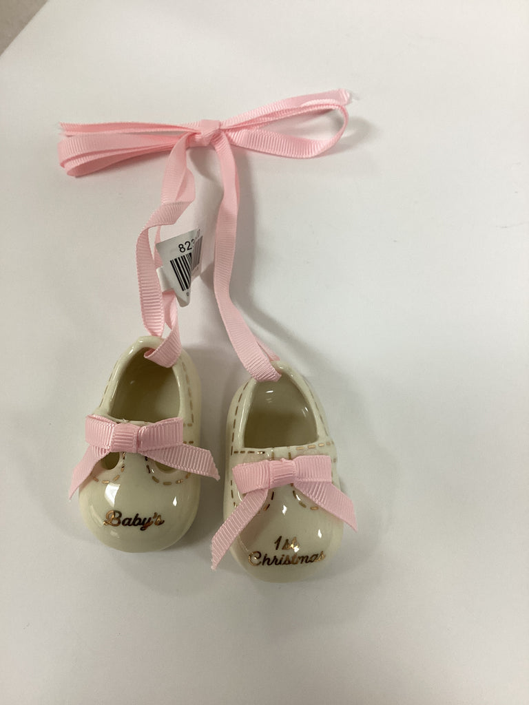 Two's Company | Baby's First Christmas Pair of Shoes Ornament, Assorted Colors