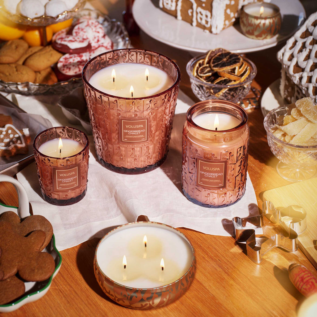 Gingerbread Chalet Candle, Assorted Sizes
