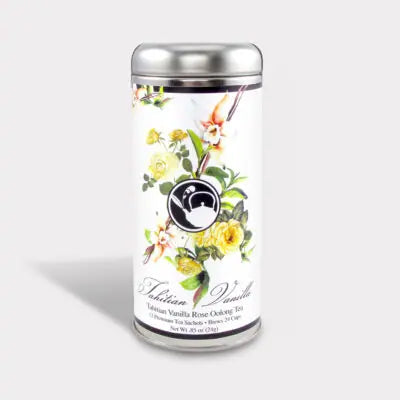 The Tea Can Company | Floral Tall Tin Tea, 12 Sachets, Assorted Flavors