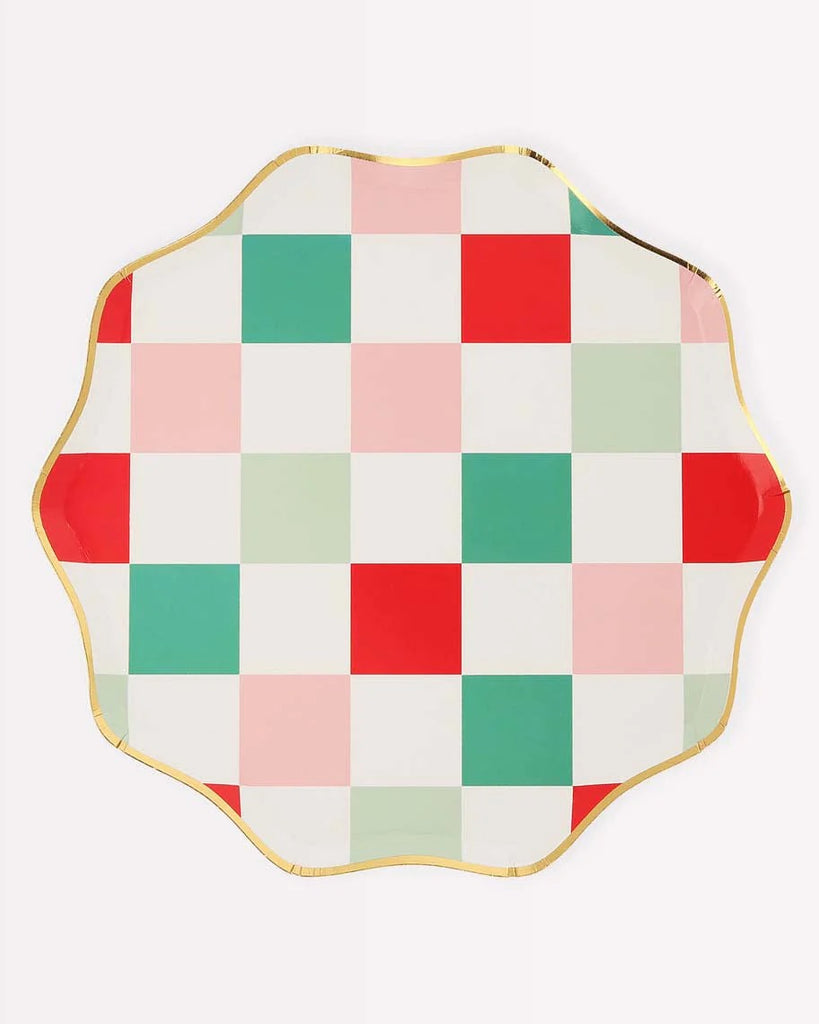 Meri Meri | Multi Checkered Christmas Dinner Plates