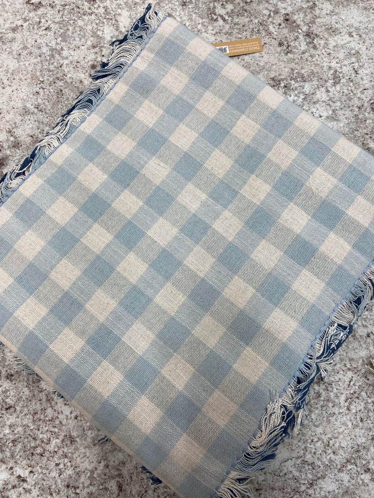 Two's Company - Buffalo Check/Solid Color Double Sided Table Runner