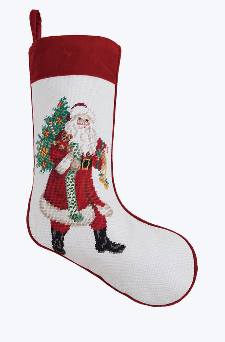 Peking Handicraft | Embroidered Christmas Stockings, 11"x18", Assorted Styles