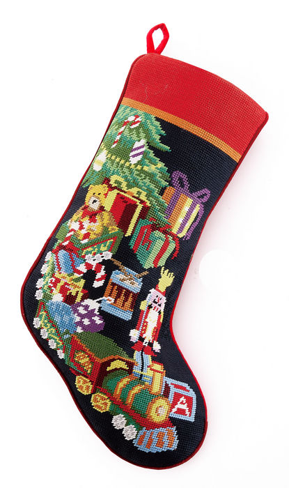 Peking Handicraft | Embroidered Christmas Stockings, 11"x18", Assorted Styles