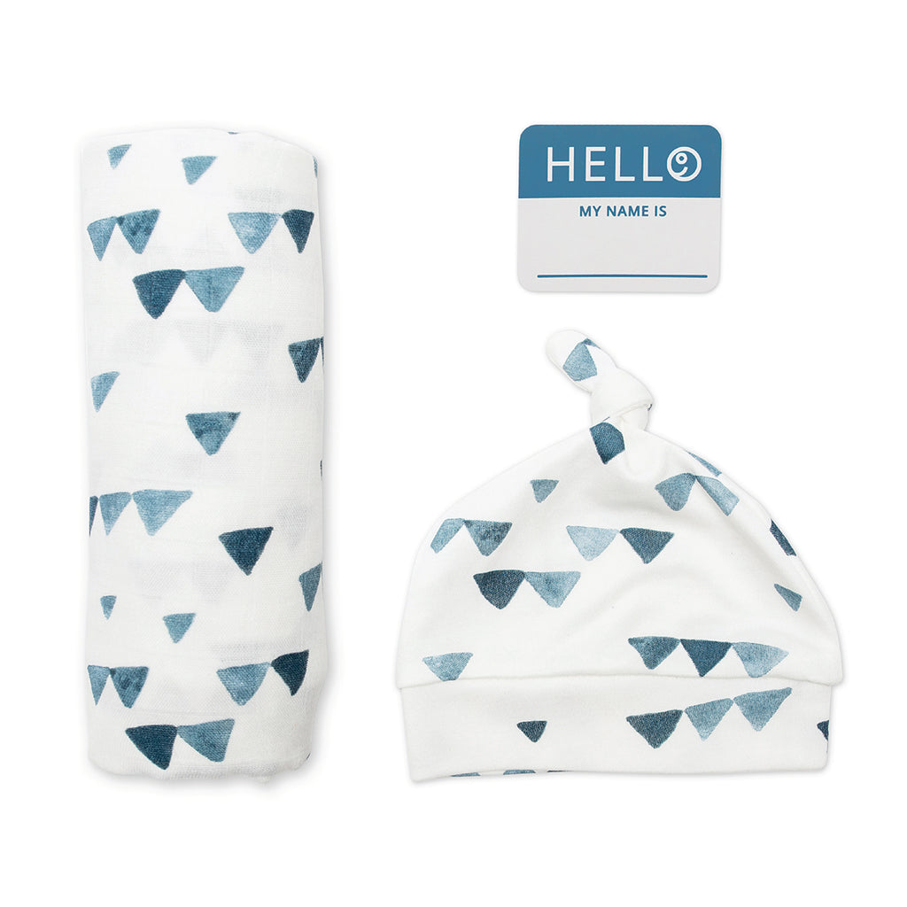 Mary Meyer | Lulujo Hello World Hat & Swaddle Set