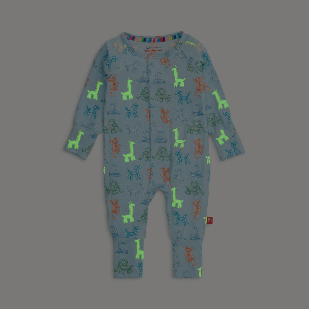 Magnetic Me | Party Animals Glow in the Dark Convertible Coverall, Assorted Colors & Sizes