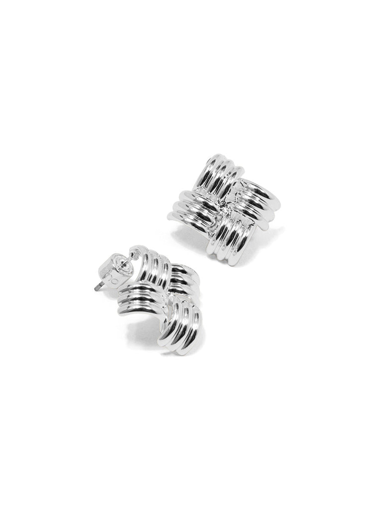Interwoven Ridged Stud Earring, Assorted Styles