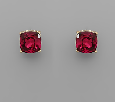 Birthstone Stud Earrings, Assorted Months