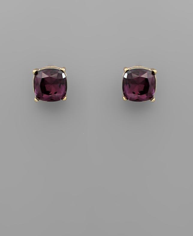 Birthstone Stud Earrings, Assorted Months