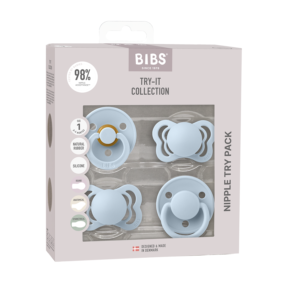 BIBS America | Try-It Pacifier Collection, Assorted Colors
