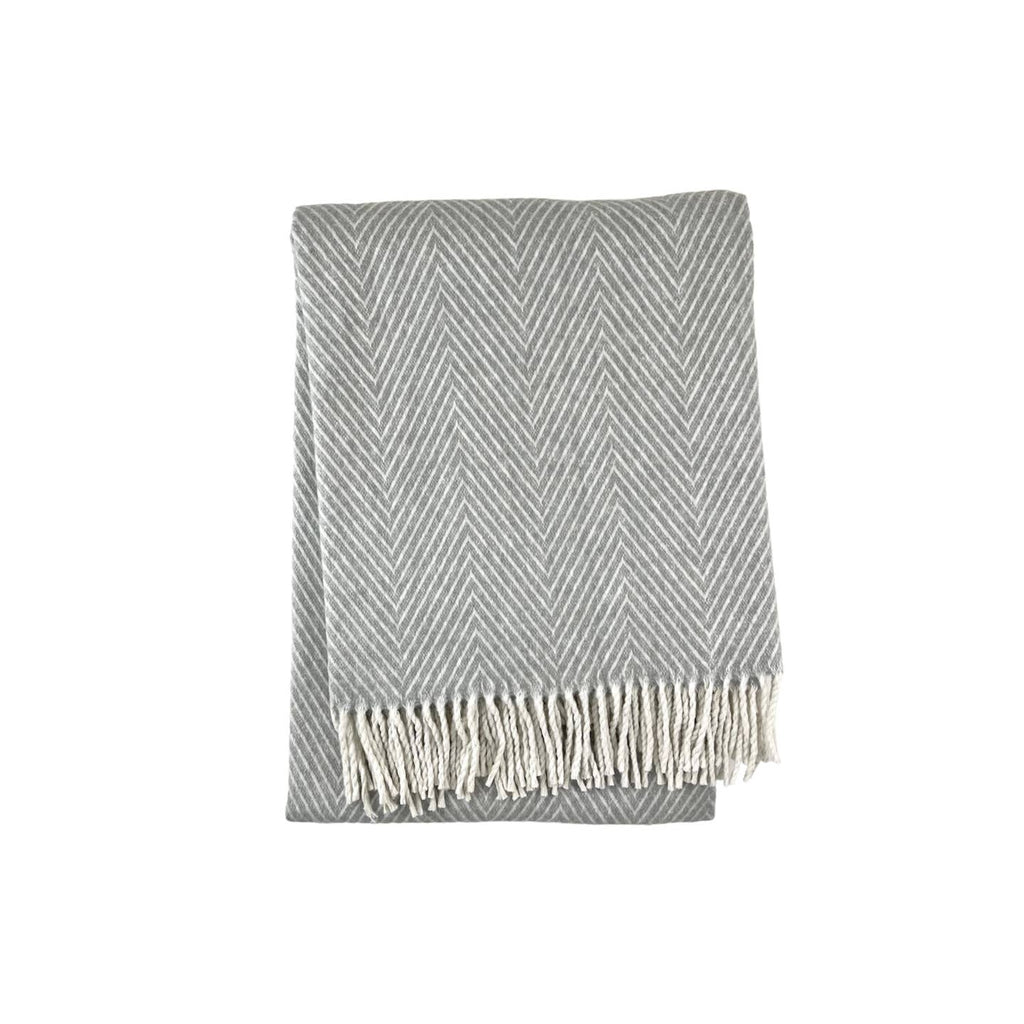 Herringbone Recycled Cotton Throw, Assorted Colors