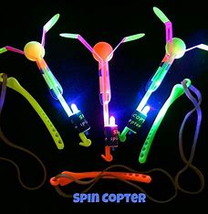 Spin Copters| LED Slingshot Helicopter| Assorted Colors