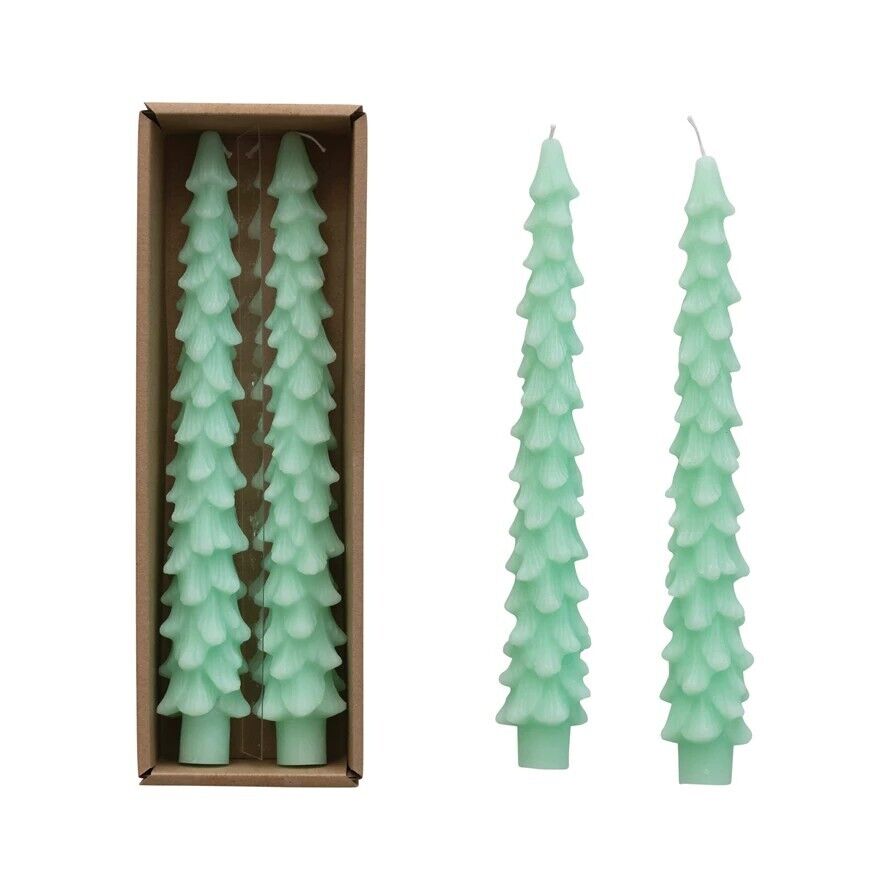 Creative Co-Op - Unscented Tree Shaped Taper Candles