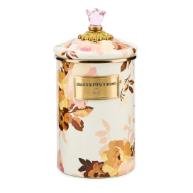 Wild Rose White Canister, Various Sizes