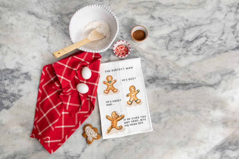 Mud Pie | Gingerbread Man Towels, Assorted Styles