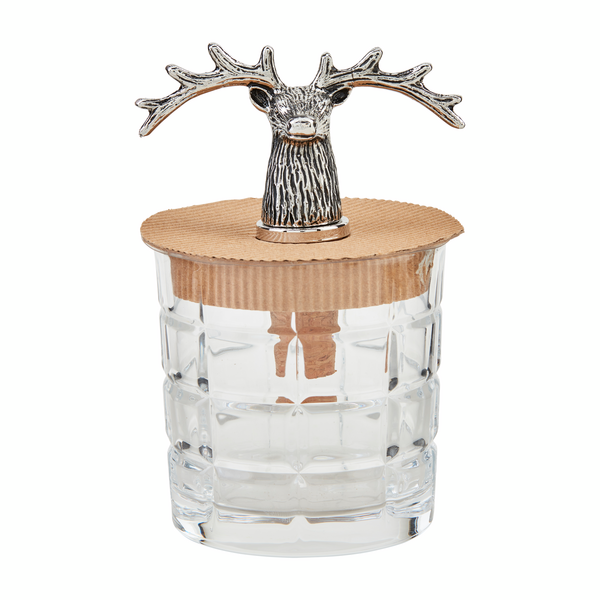Mud Pie | Deer Dof Glass & Bottle Stopper Set, Assorted Styles