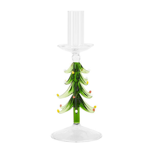 Mud Pie | Glass Tree Taper Holder, Assorted Sizes