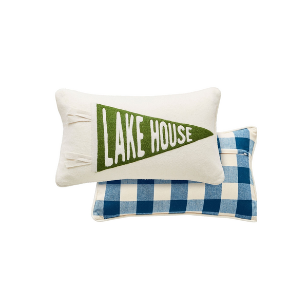 Mud Pie | Lake Pennant Pillow, Assorted Styles