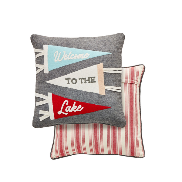 Mud Pie | Lake Pennant Pillow, Assorted Styles