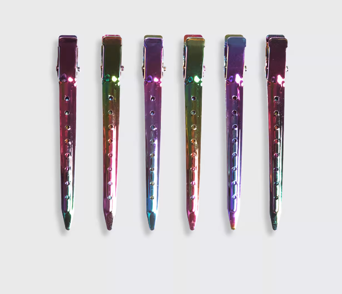 KitschPro | Styling Hair Clips, 6 piece, Iridescent